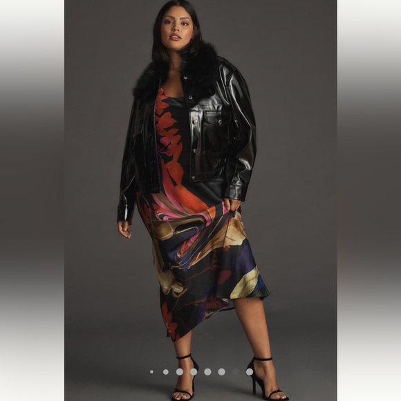 Anthropologie NWT Maeve Faux Leather Furry
Collar Jacket size XXS. - Picture 9 of 16